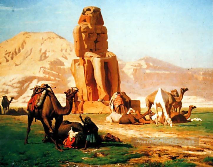 Le Colosse de Memnon Orientalisme Grec Arabe Jean Léon Gérôme Peintures à l'huile